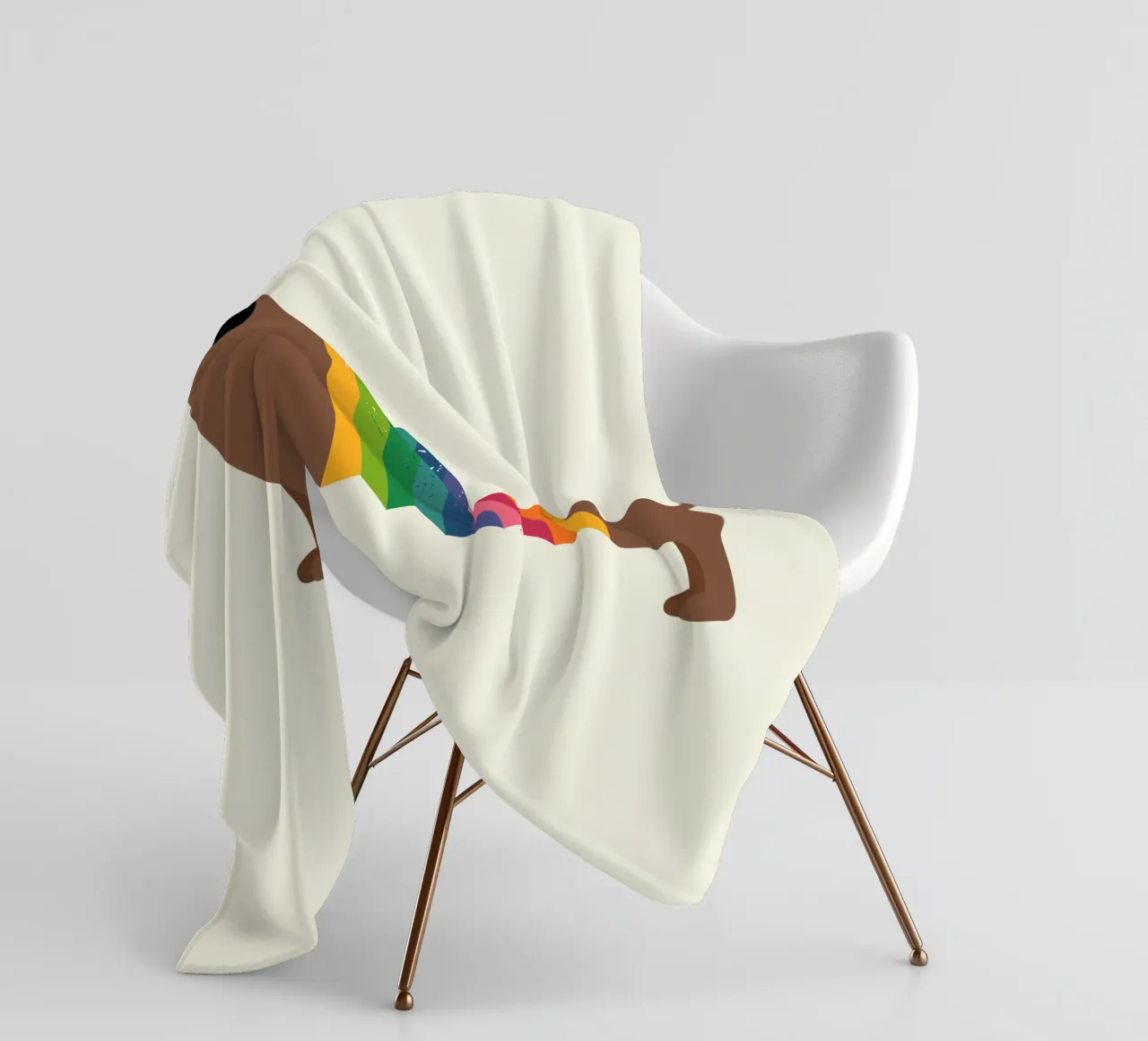 Arcobaleno Dooooog coperta in pile da Andy Westface