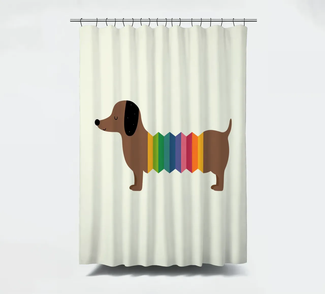 Arcobaleno Dooooog tenda da doccia da Andy Westface