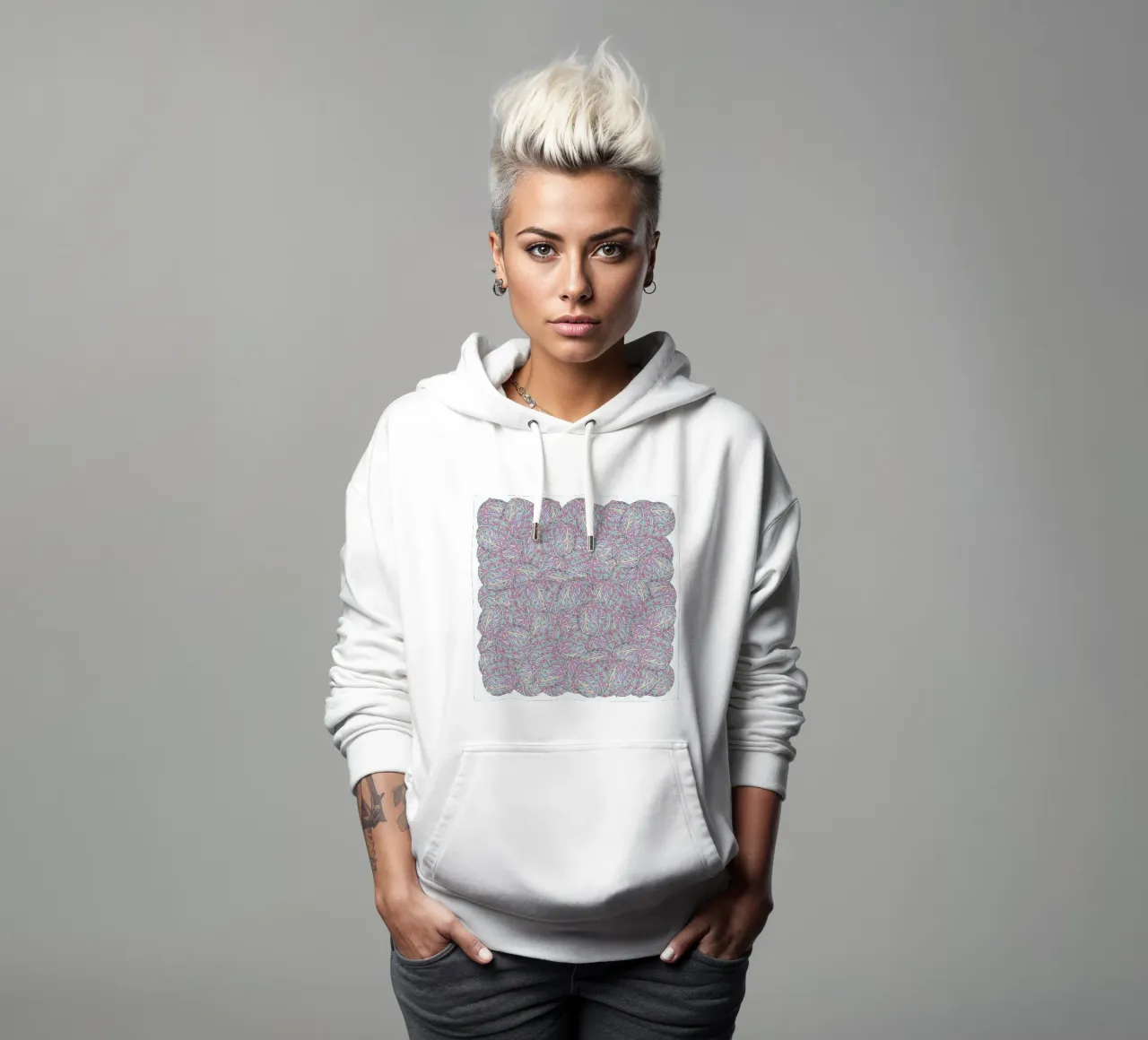 Wool felpa con cappuccio da Linda van Bruggen