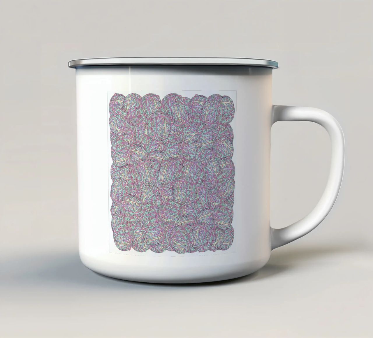 Wool tazza in smalto da Linda van Bruggen