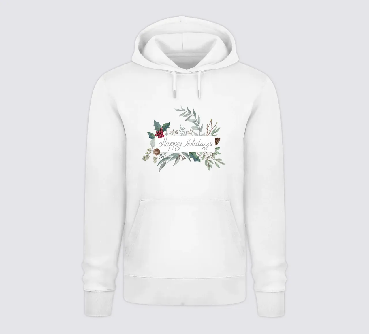 Holidays Botanical Pattern felpa con cappuccio da anisillustration