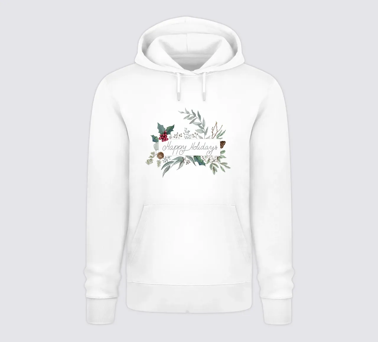 Holidays Botanical Pattern felpa con cappuccio da anisillustration
