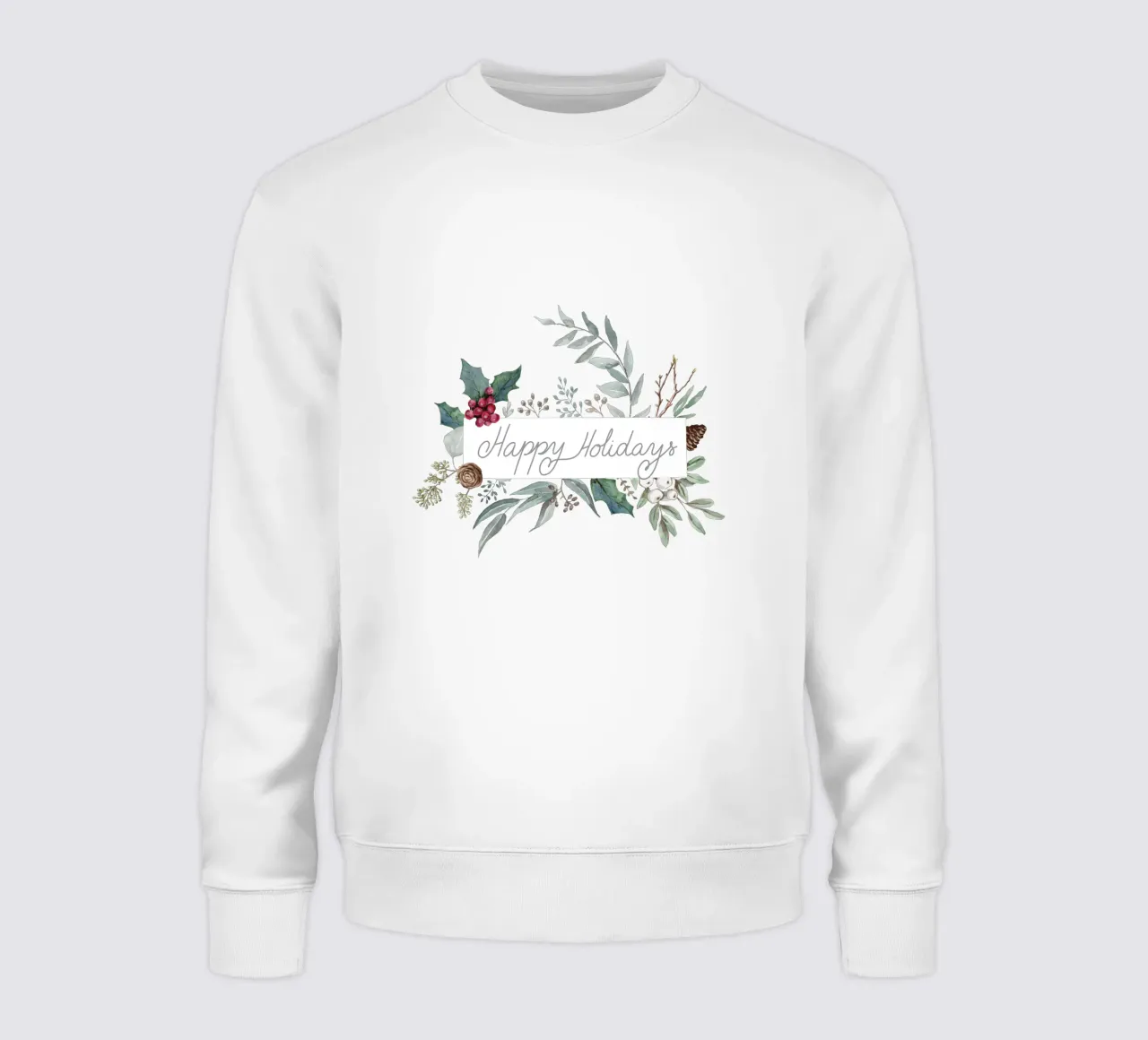 Holidays Botanical Pattern felpa da anisillustration