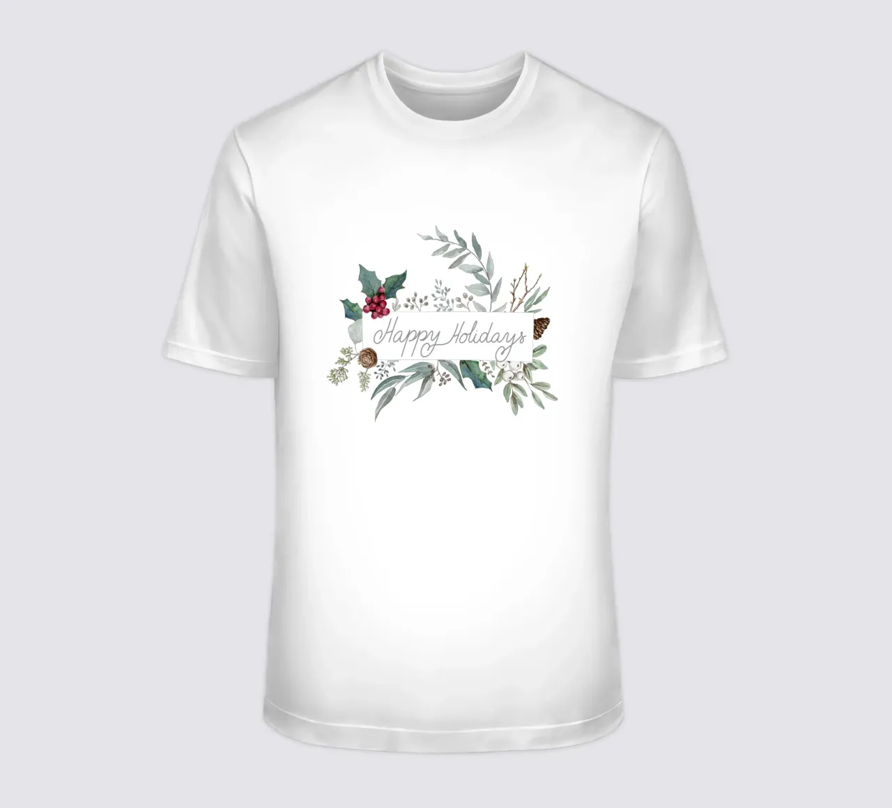 Holidays Botanical Pattern t-shirt da anisillustration