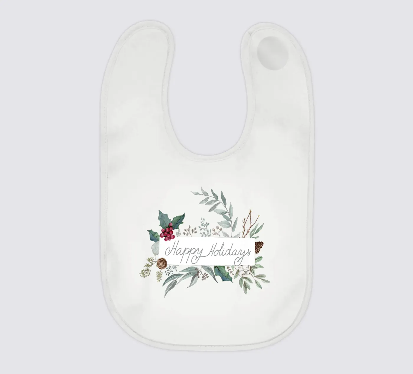 Holidays Botanical Pattern bavaglino da anisillustration