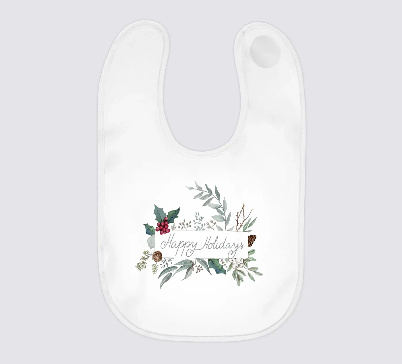 Holidays Botanical Pattern bavaglino da anisillustration