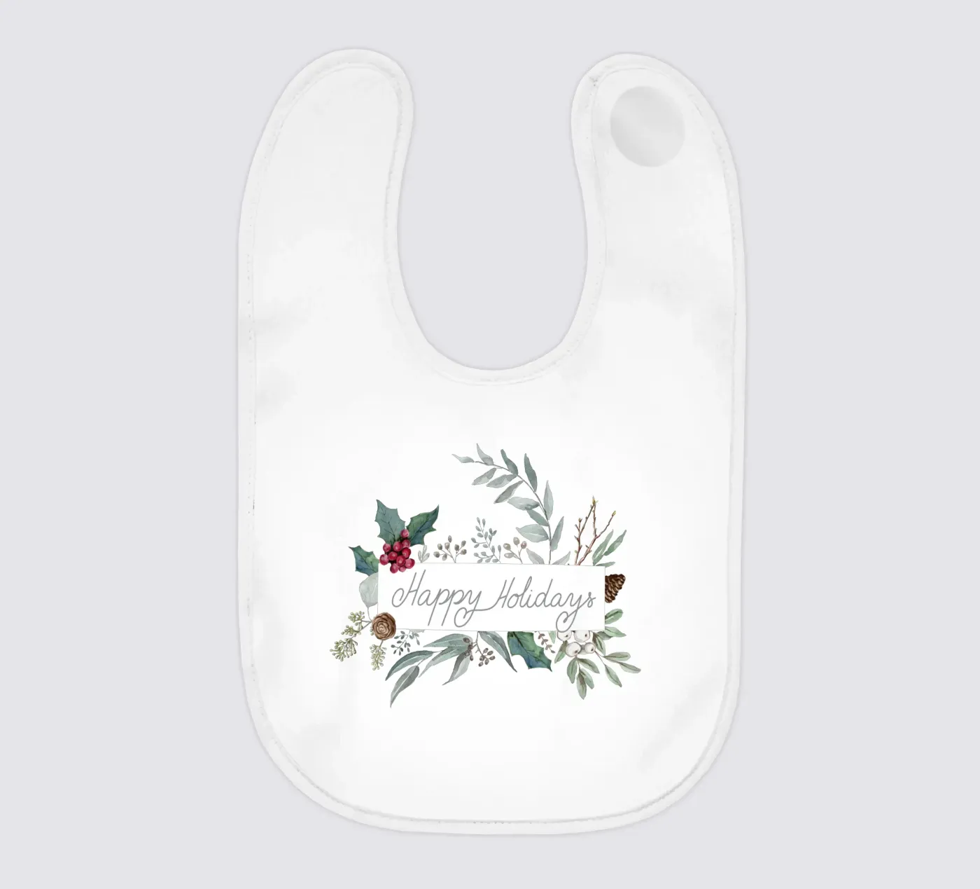 Holidays Botanical Pattern bavaglino da anisillustration