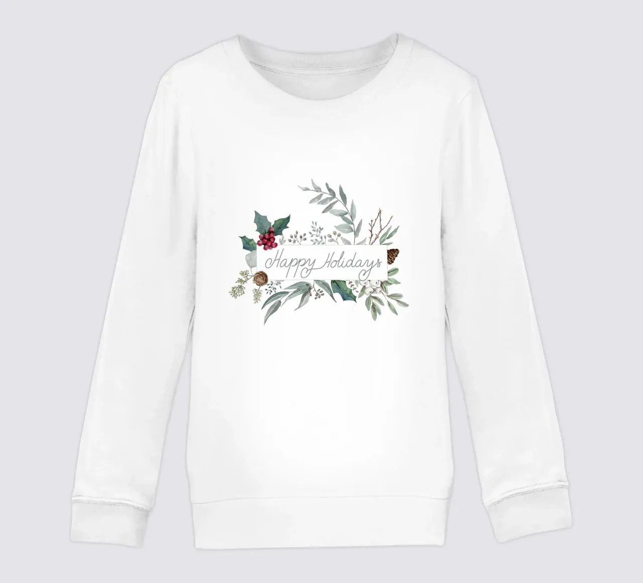 Holidays Botanical Pattern felpa bambino da anisillustration