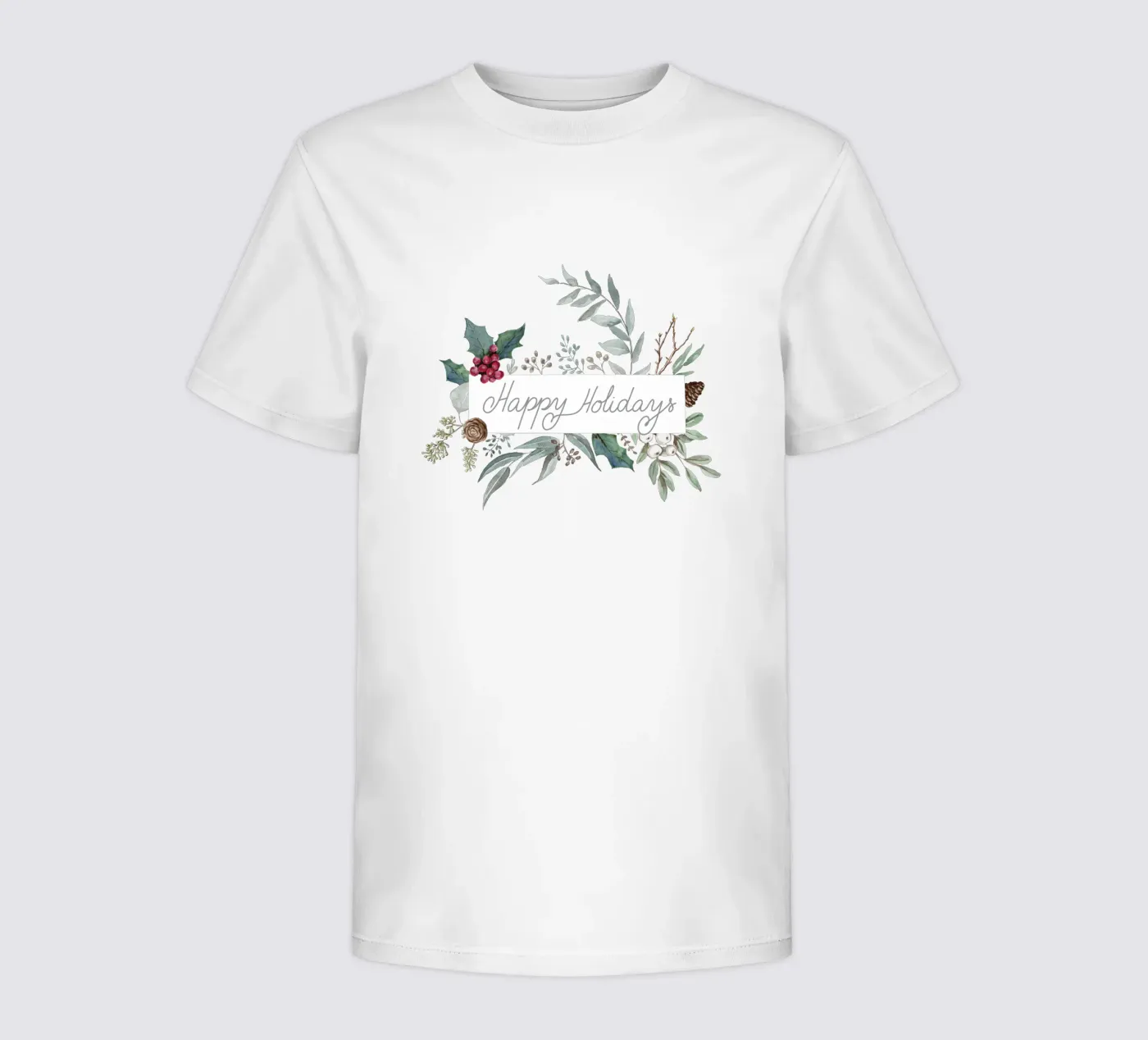 Holidays Botanical Pattern t-shirt bambini da anisillustration
