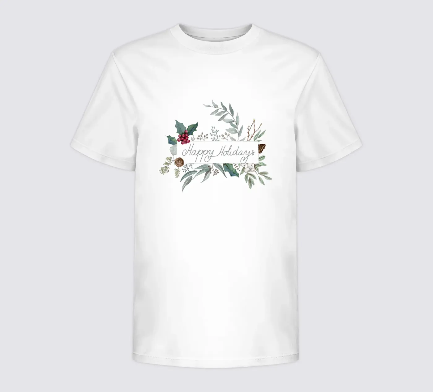 Holidays Botanical Pattern t-shirt bambini da anisillustration