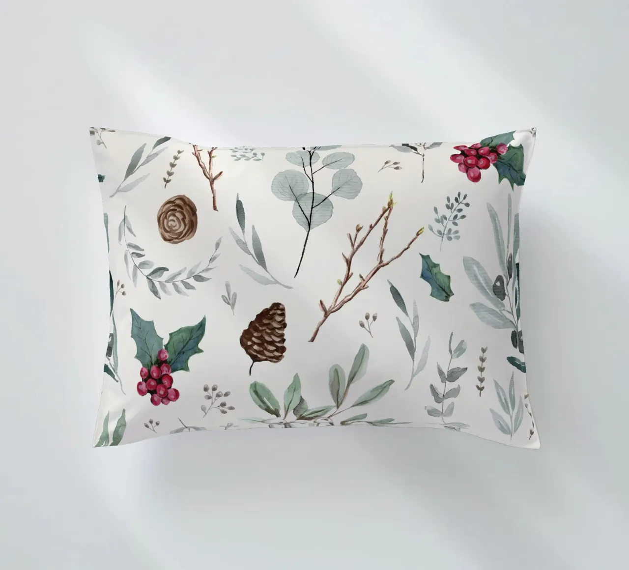 Holidays Botanical Pattern cojín de anisillustration