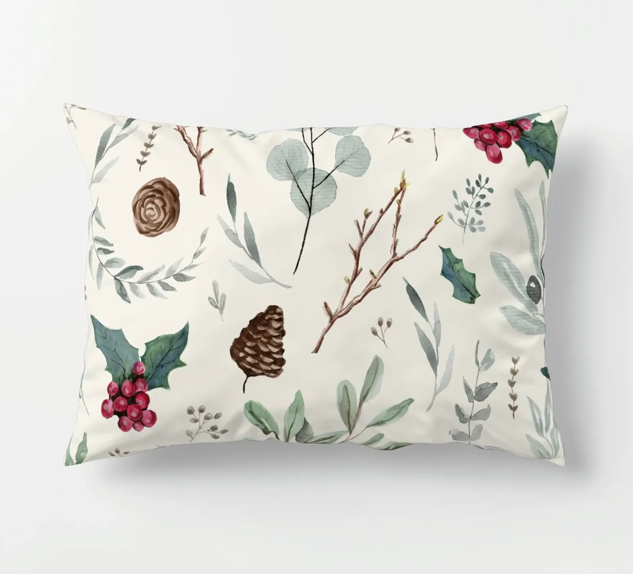 Holidays Botanical Pattern cojín de anisillustration