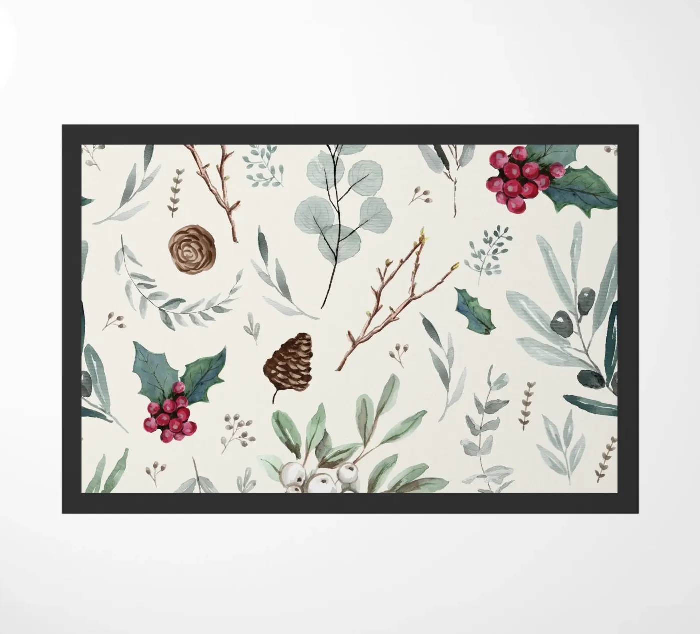 Holidays Botanical Pattern Fußmatte von anisillustration