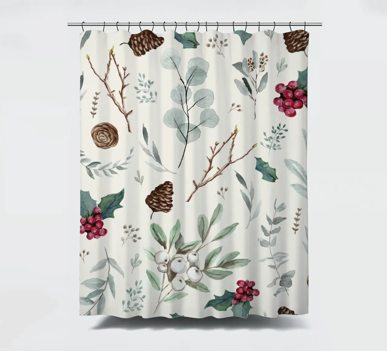 Holidays Botanical Pattern tenda da doccia da anisillustration
