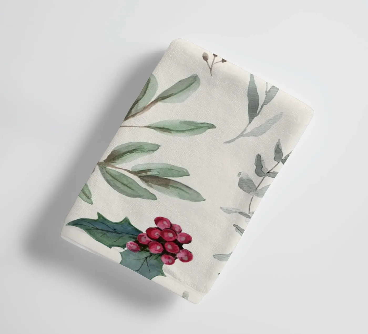 Holidays Botanical Pattern towel by anisillustration