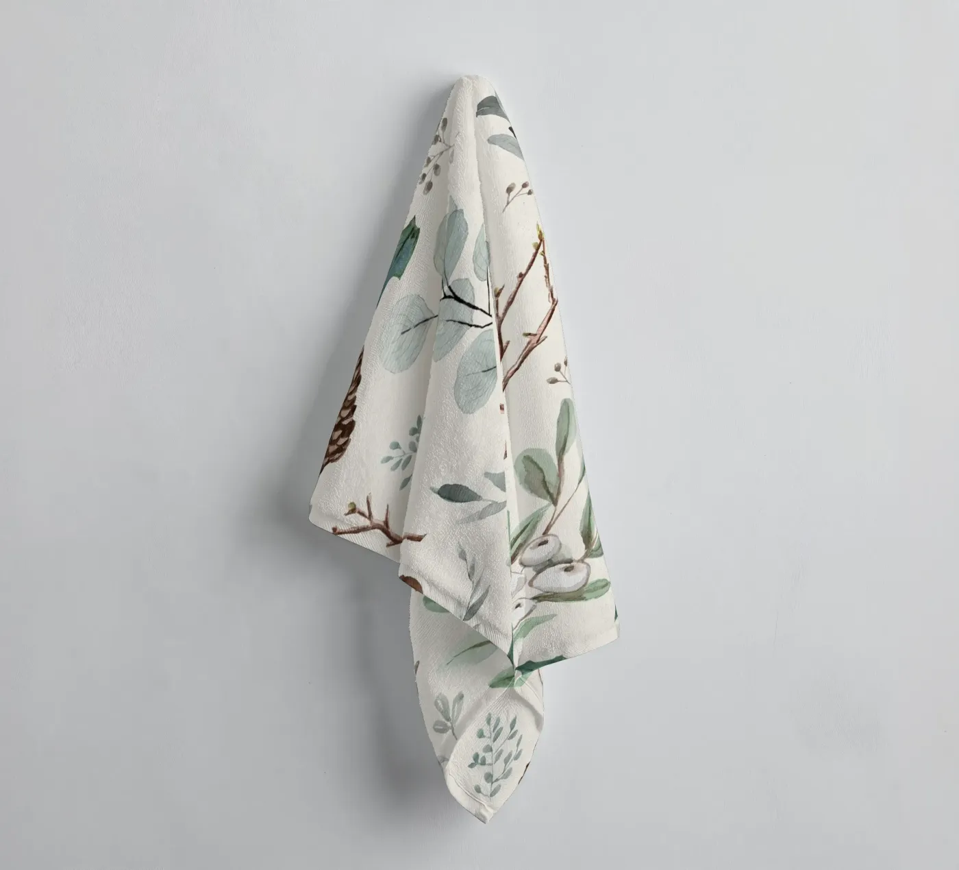 Holidays Botanical Pattern towel by anisillustration