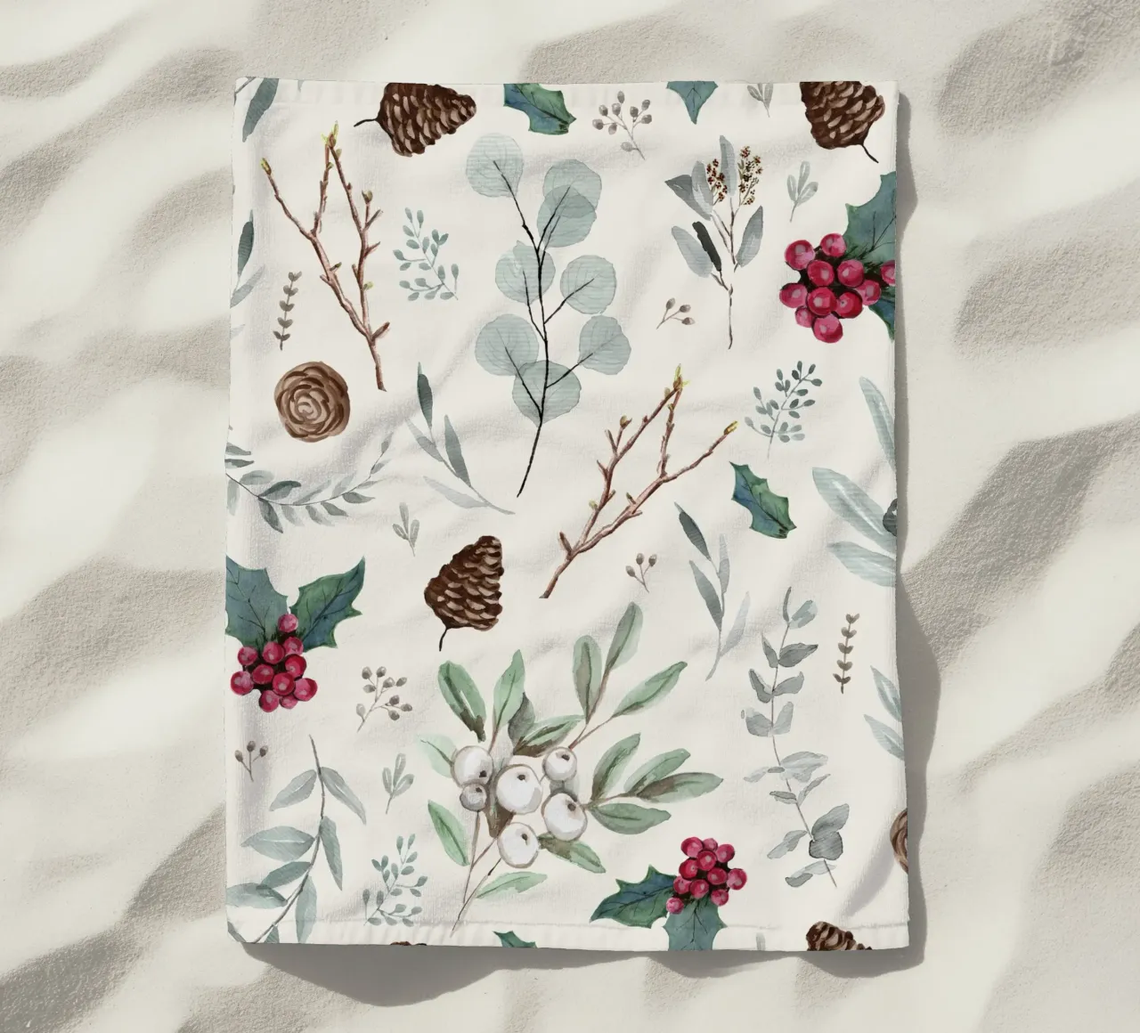 Holidays Botanical Pattern toalla de playa de anisillustration