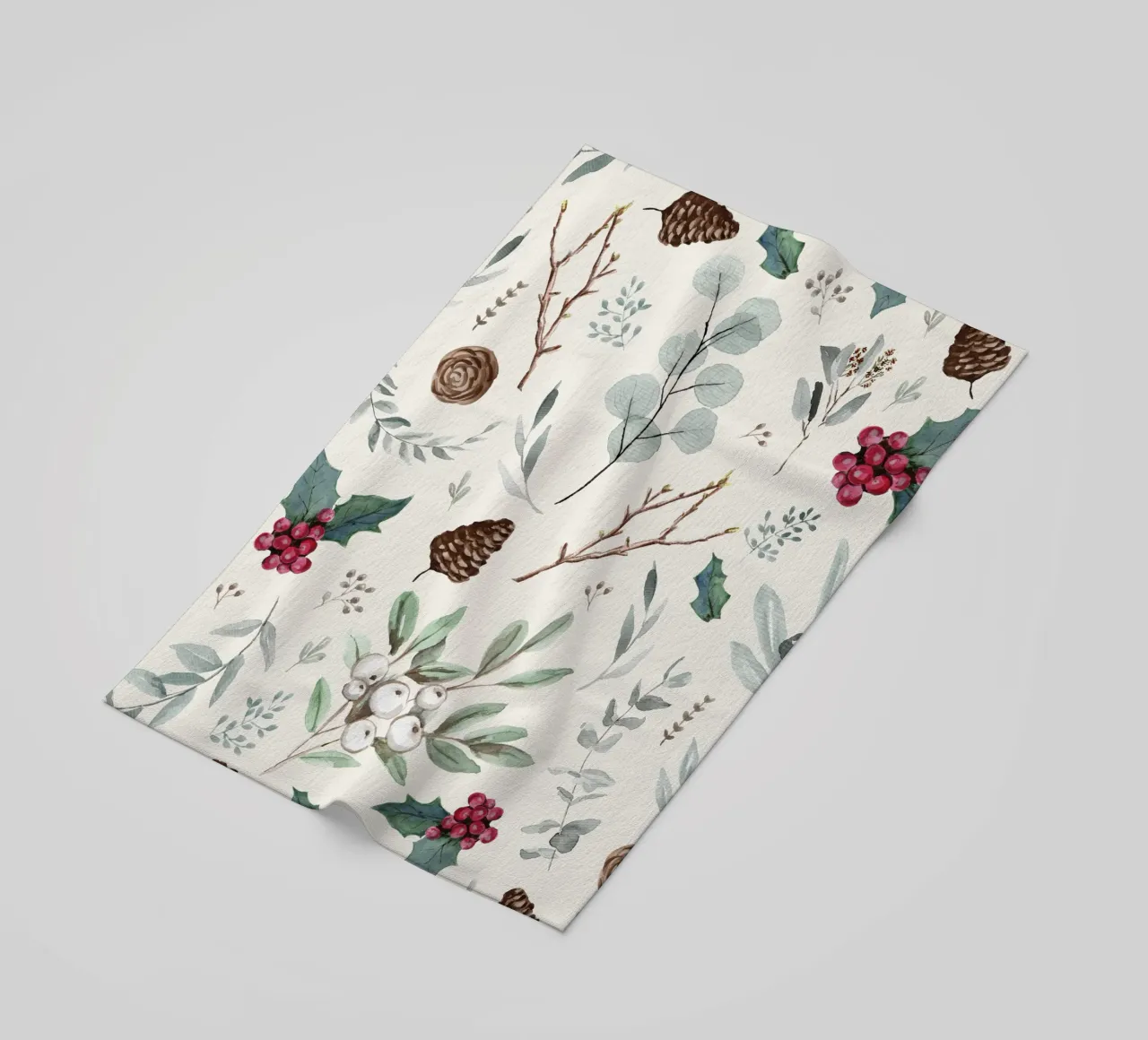 Holidays Botanical Pattern telo mare da anisillustration