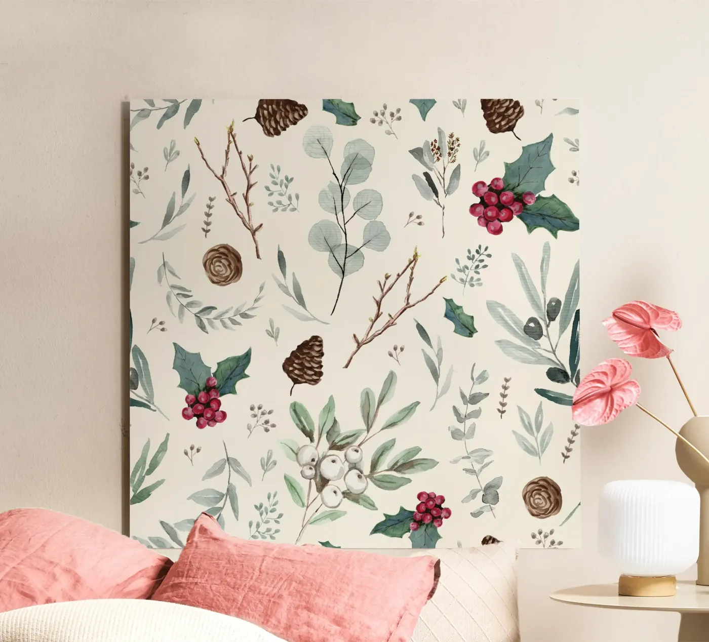 Holidays Botanical Pattern pannello forex da anisillustration