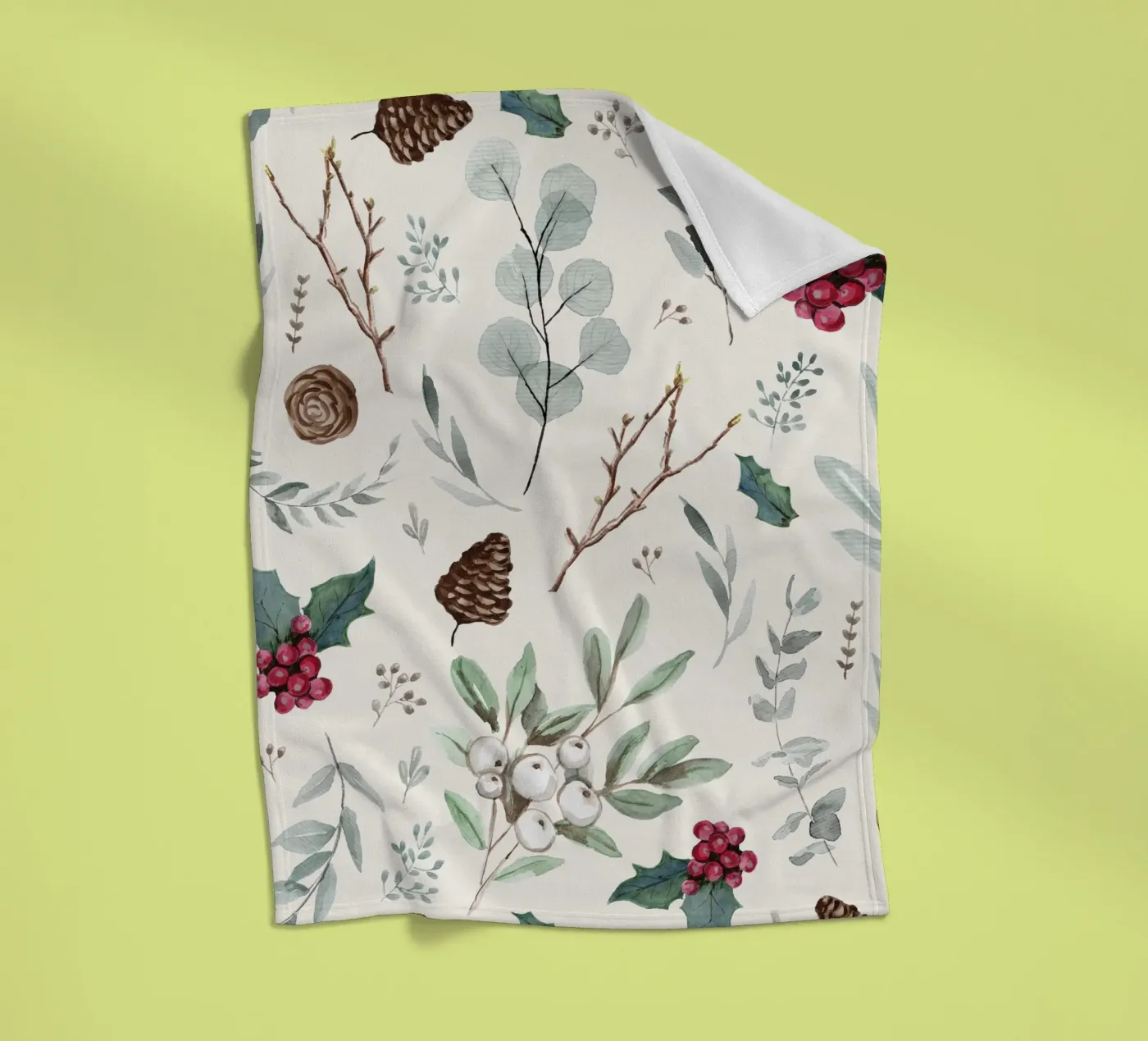 Holidays Botanical Pattern coperta in pile da anisillustration