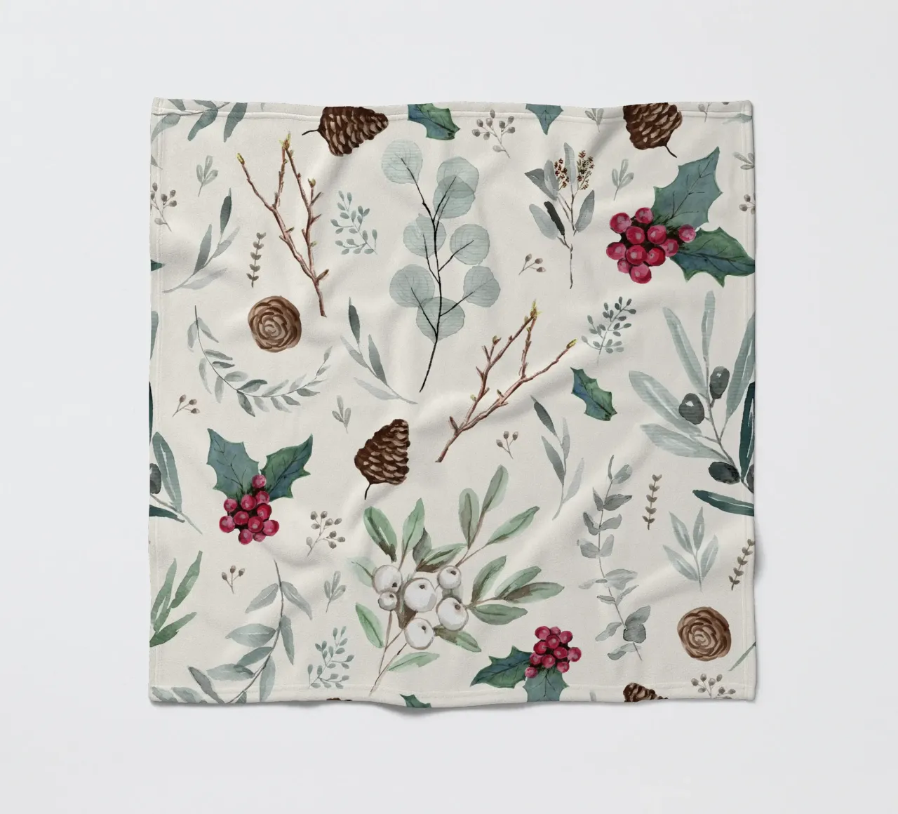 Holidays Botanical Pattern manta de franela de anisillustration