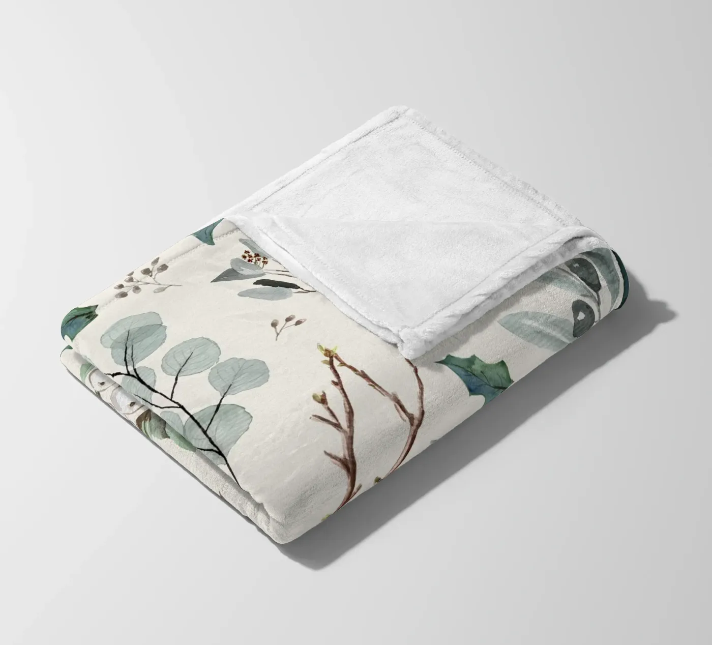 Holidays Botanical Pattern Fleecedecke von anisillustration