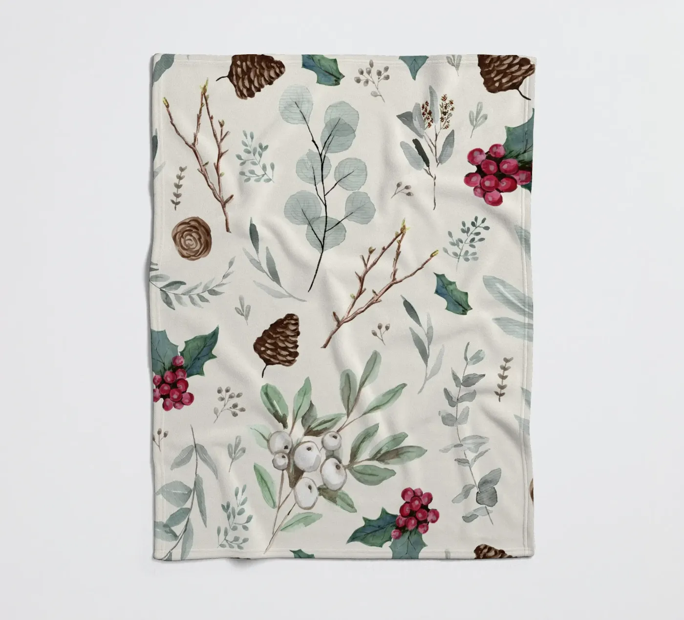 Holidays Botanical Pattern coperta in pile da anisillustration