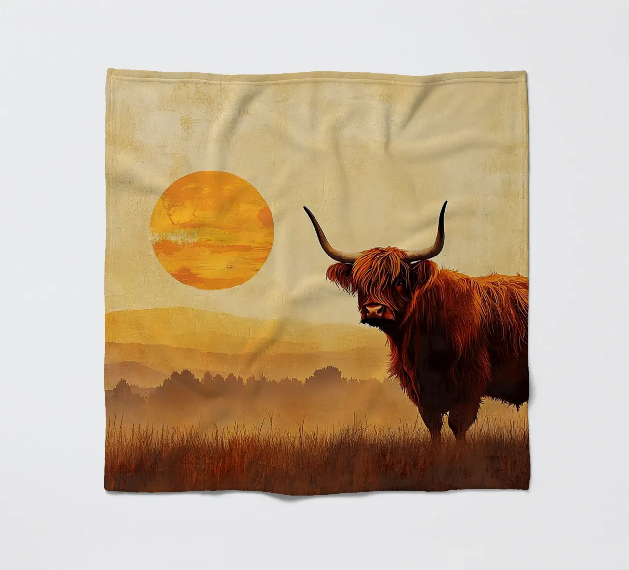 Selvaggia e morbida: la forza tranquilla delle Highlands coperta in pile da Nikis Art Studio
