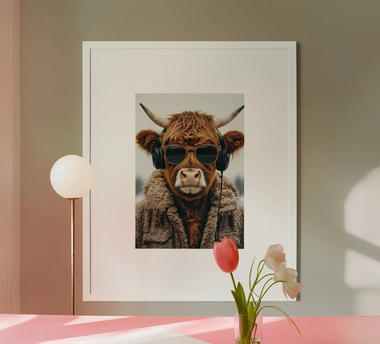 Cowpokes: la leggenda delle colonne sonore delle Highlands poster con telaio in legno da Nikis Art Studio