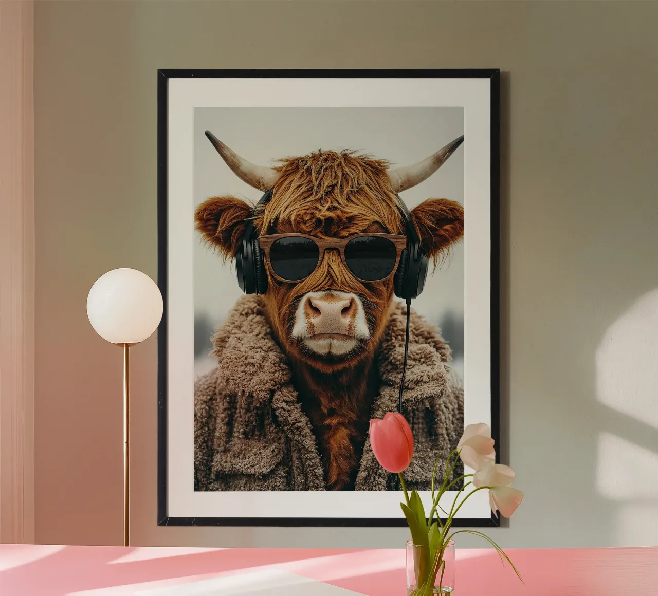 Cowpokes: la leggenda delle colonne sonore delle Highlands poster con telaio in legno da Nikis Art Studio