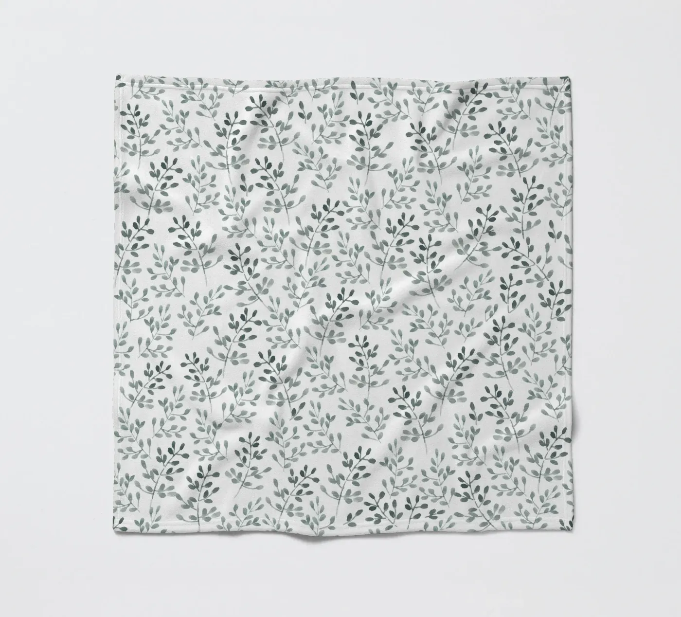 Tiny Leaves Green Pattern fleecedeken van anisillustration