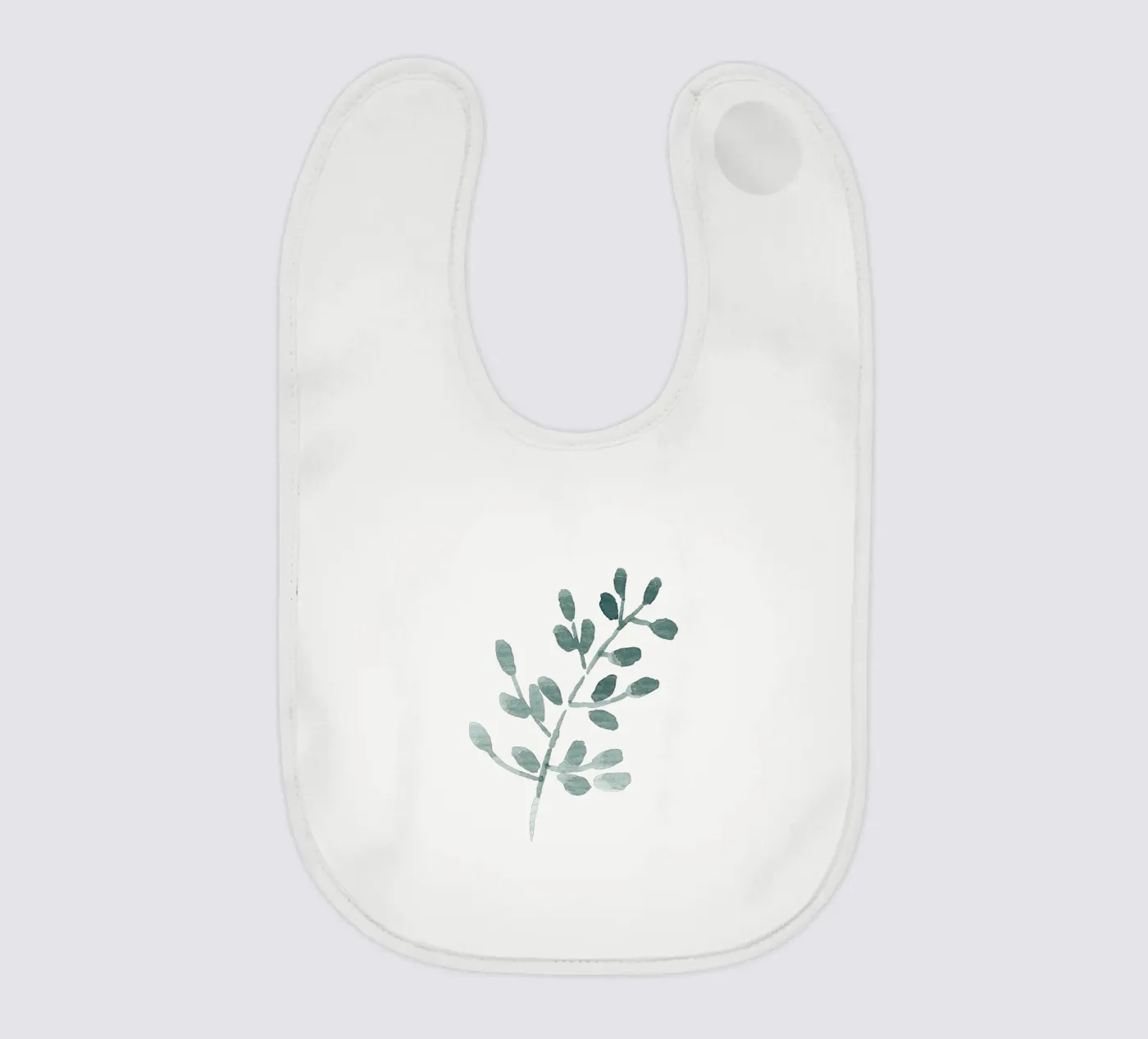 Tiny Leaves Green Pattern Babylätzchen von anisillustration