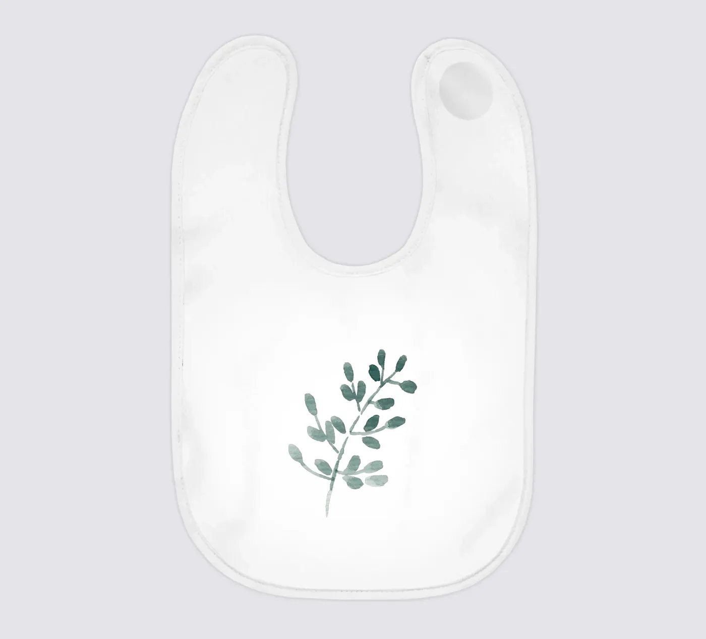 Tiny Leaves Green Pattern Babylätzchen von anisillustration