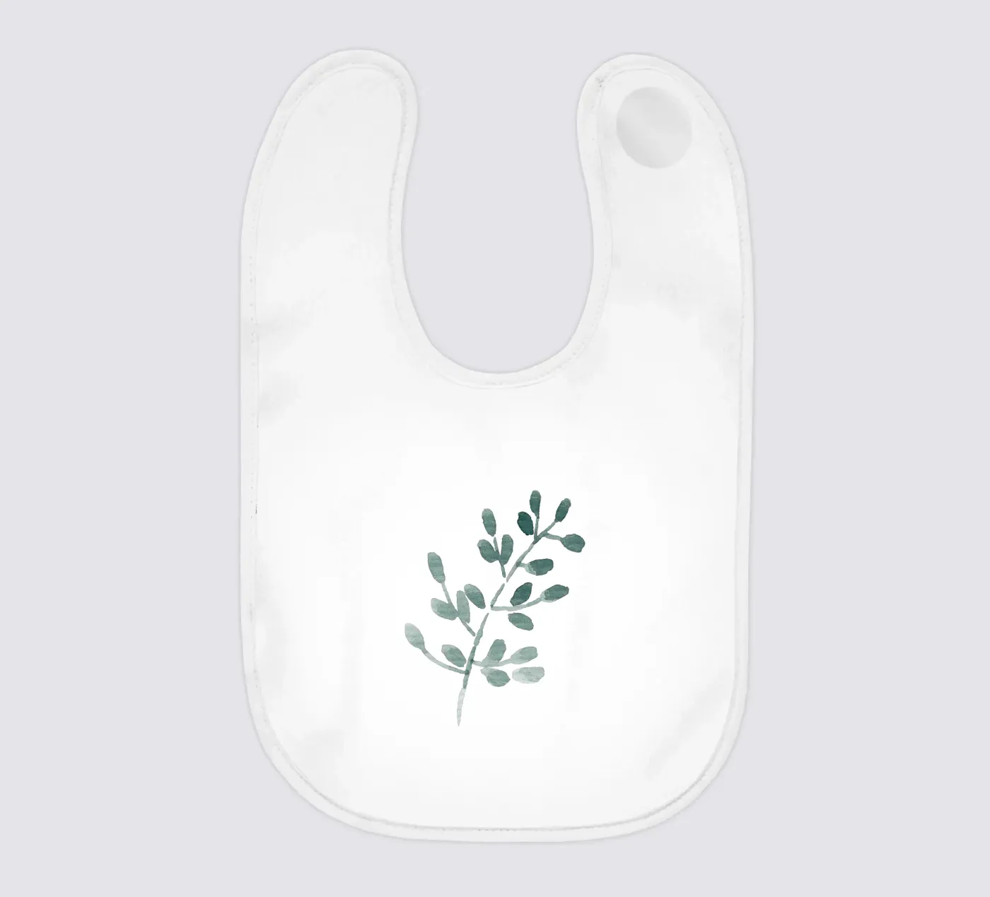 Tiny Leaves Green Pattern bavaglino da anisillustration