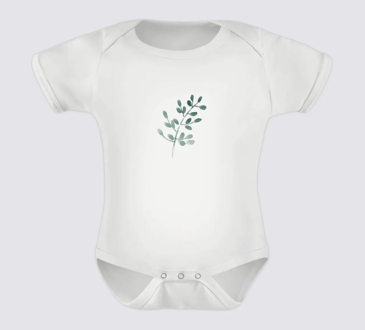 Tiny Leaves Green Pattern body bébé de anisillustration