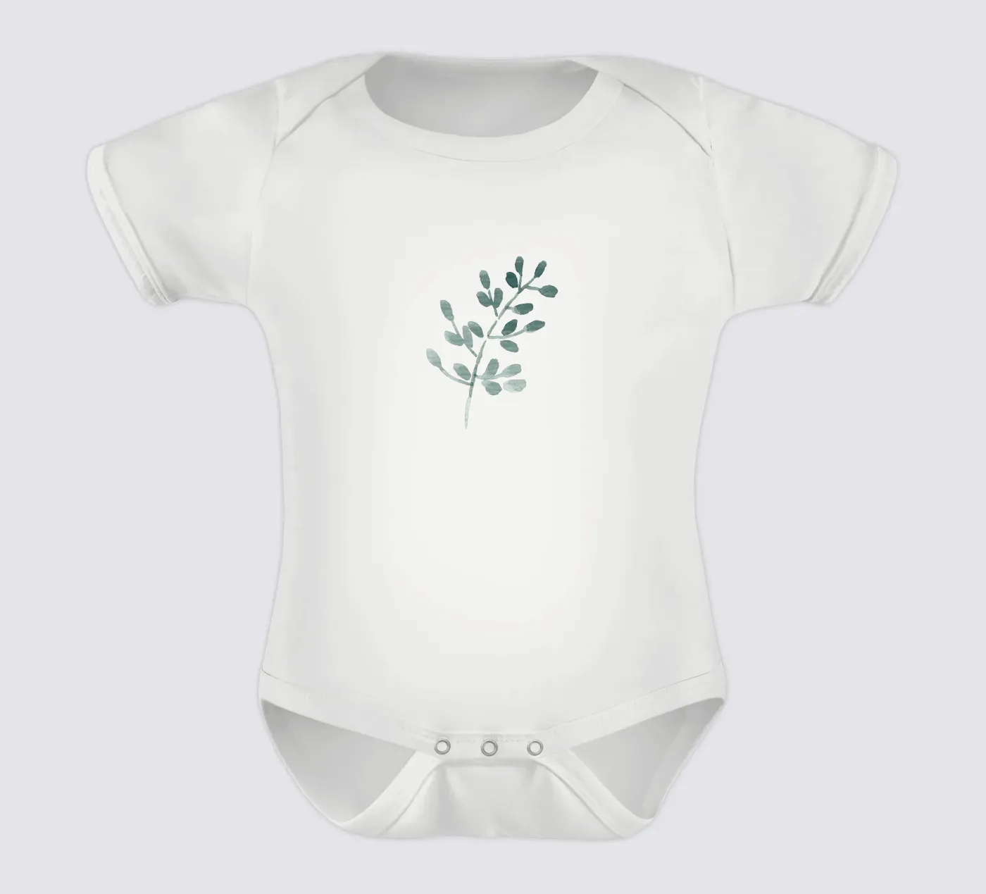 Tiny Leaves Green Pattern body bébé de anisillustration