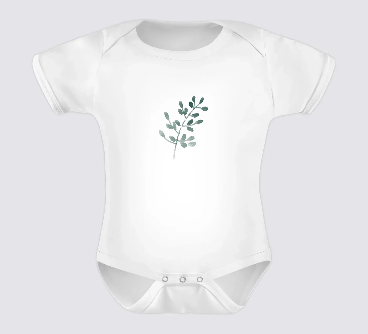 Tiny Leaves Green Pattern body bébé de anisillustration