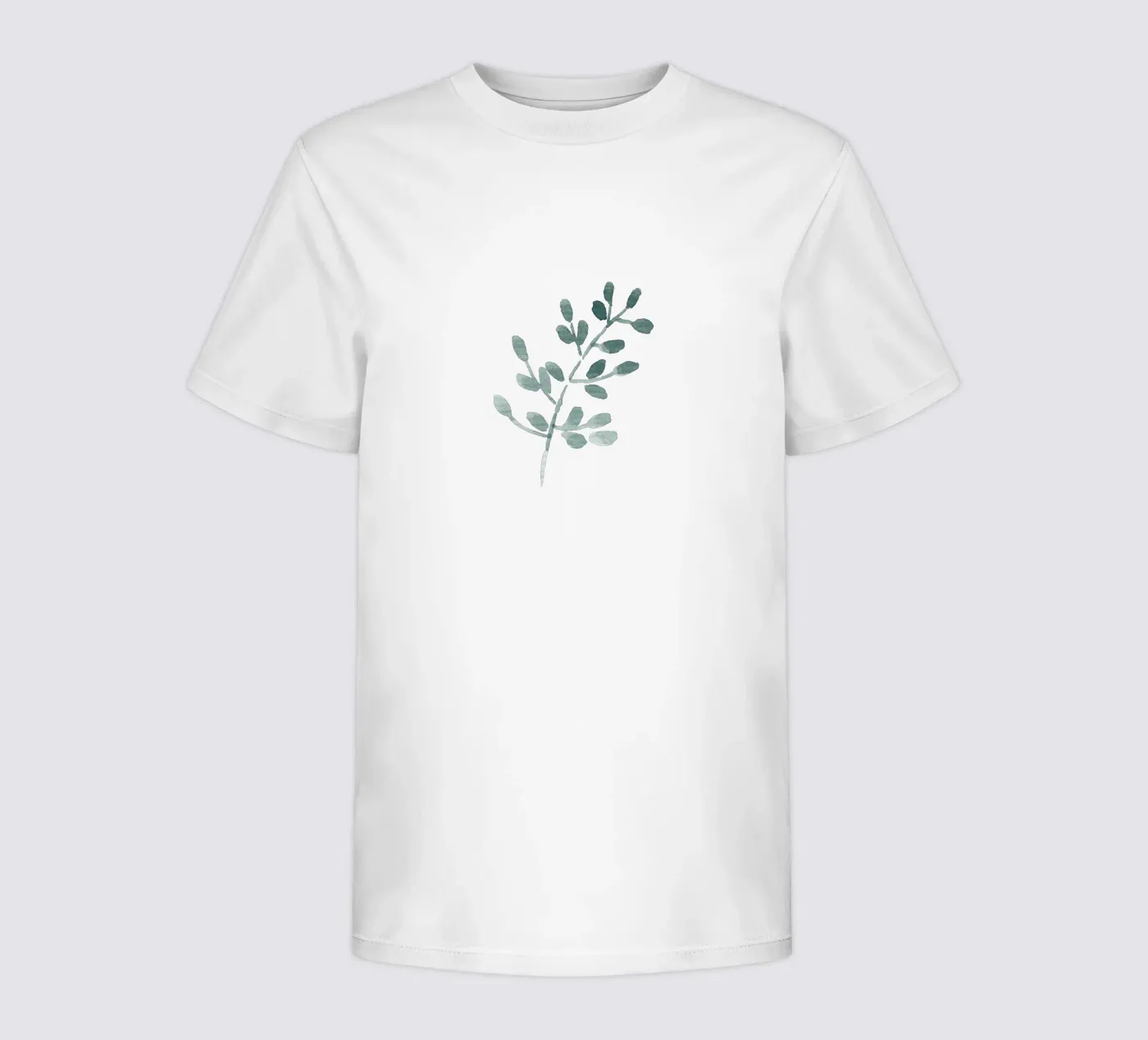Tiny Leaves Green Pattern t-shirt bambini da anisillustration