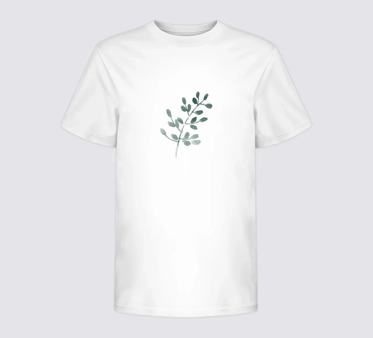 Tiny Leaves Green Pattern t-shirt bambini da anisillustration