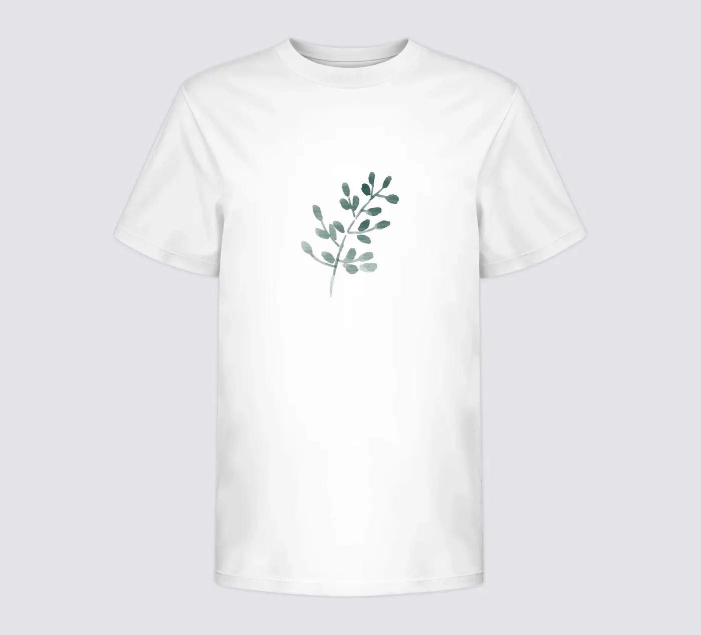 Tiny Leaves Green Pattern t-shirt bambini da anisillustration