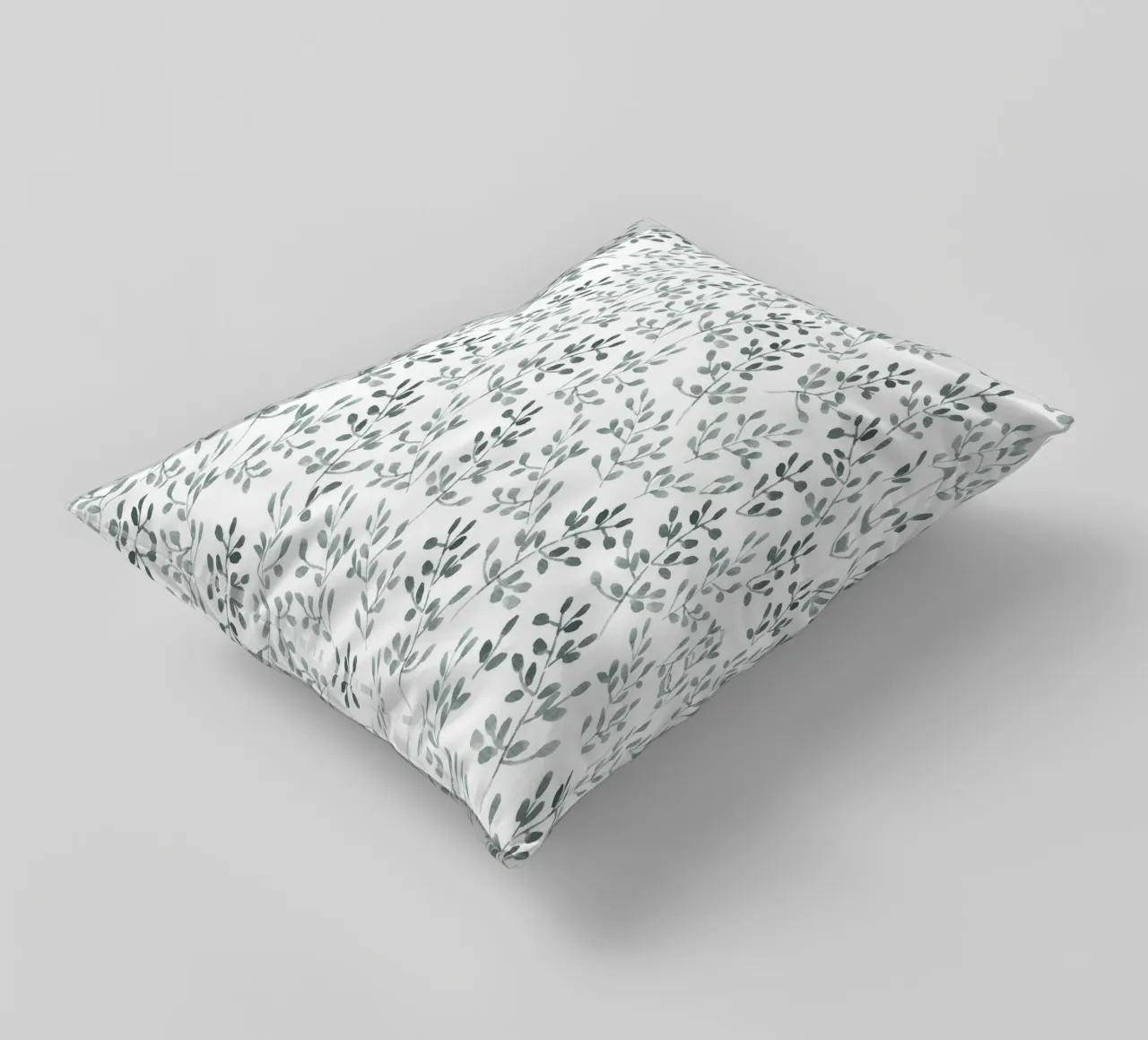 Tiny Leaves Green Pattern cojín de anisillustration