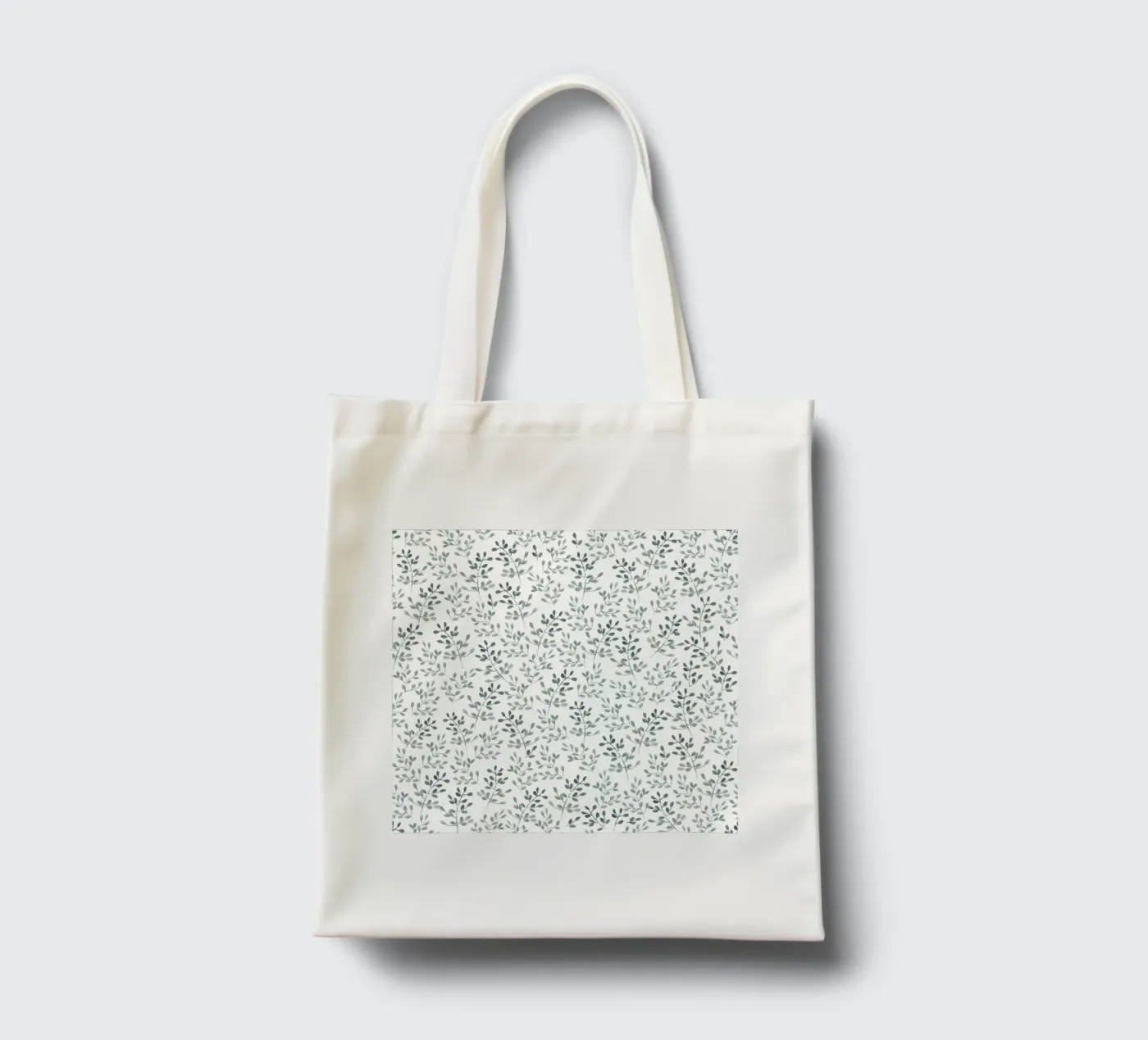 Tiny Leaves Green Pattern borsa in juta da anisillustration