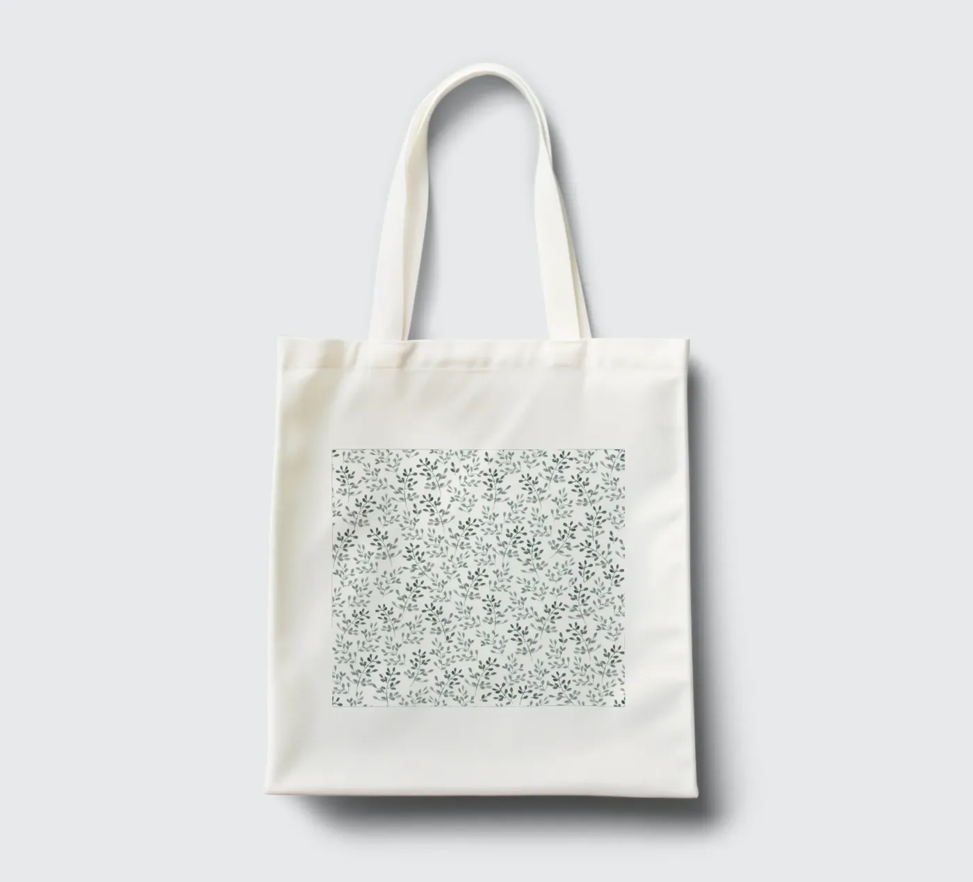 Tiny Leaves Green Pattern tote bag by anisillustration