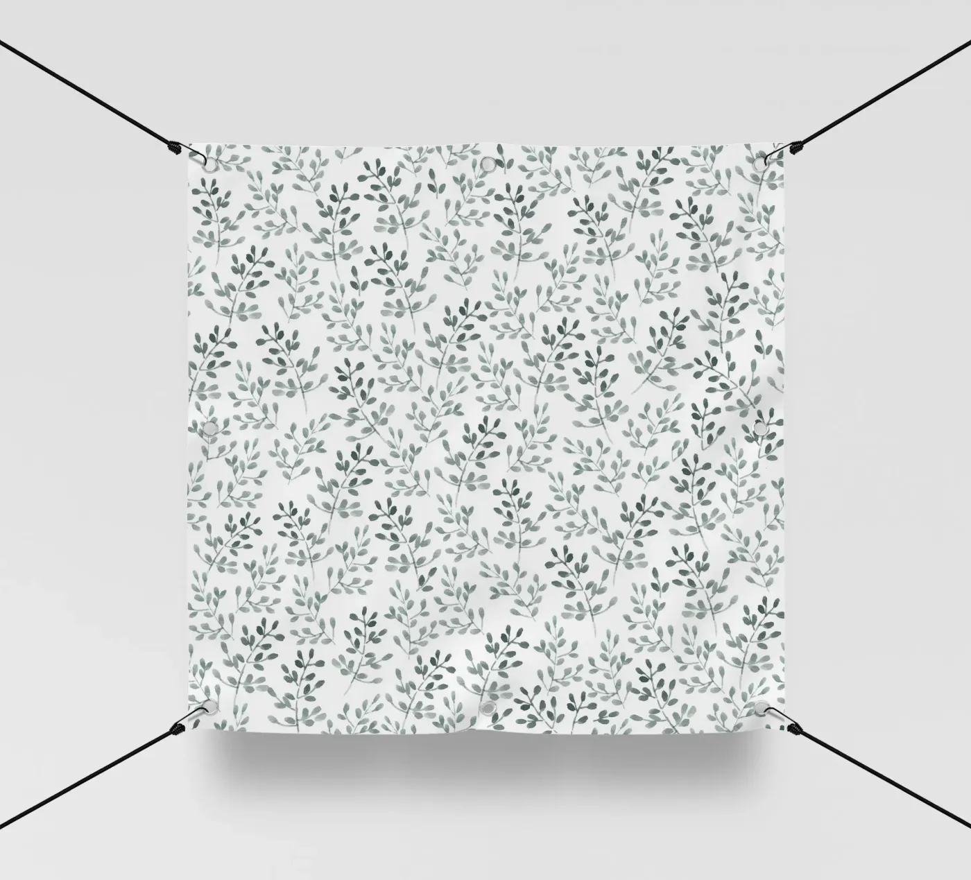 Tiny Leaves Green Pattern telo in pvc da anisillustration