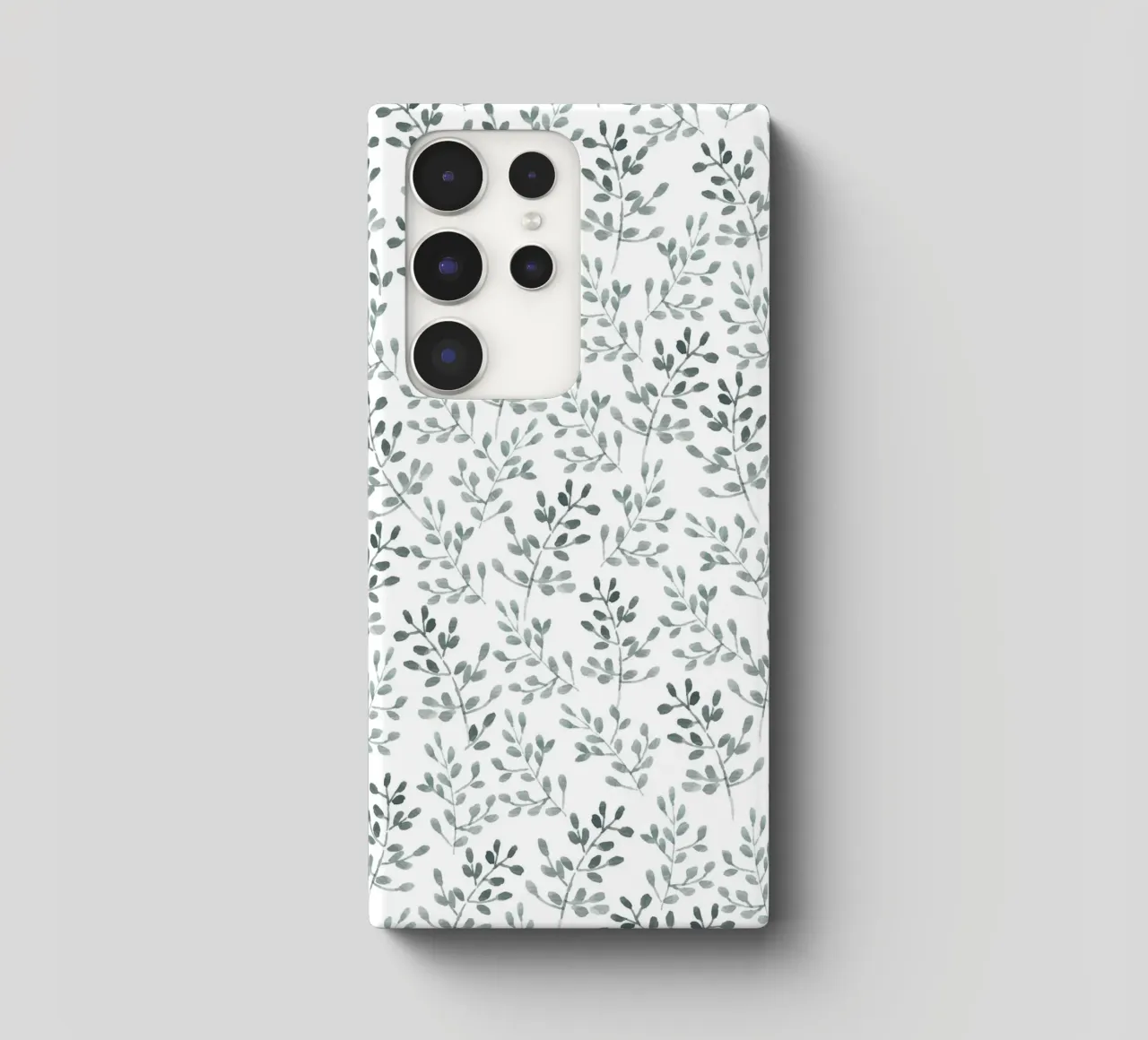 Tiny Leaves Green Pattern cover samsung da anisillustration