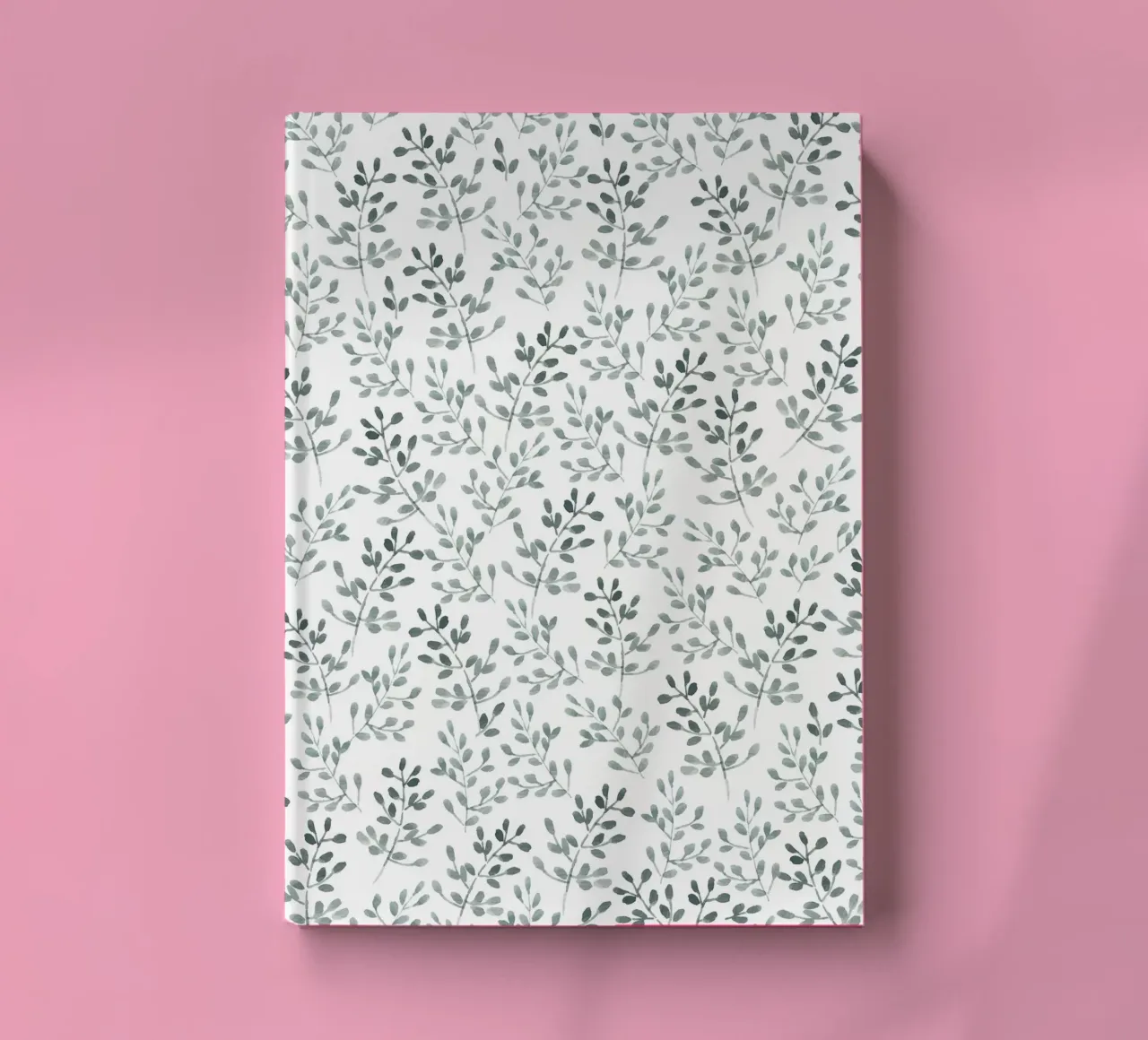 Tiny Leaves Green Pattern notebook by anisillustration