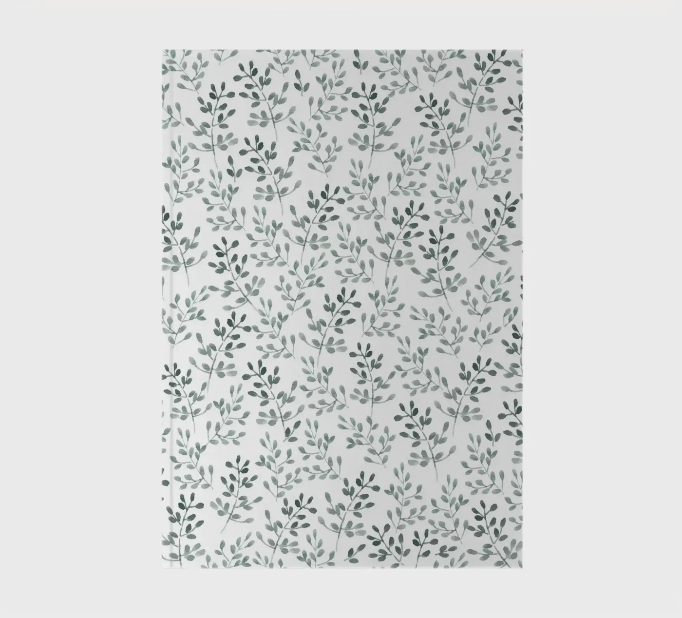 Tiny Leaves Green Pattern notebook by anisillustration