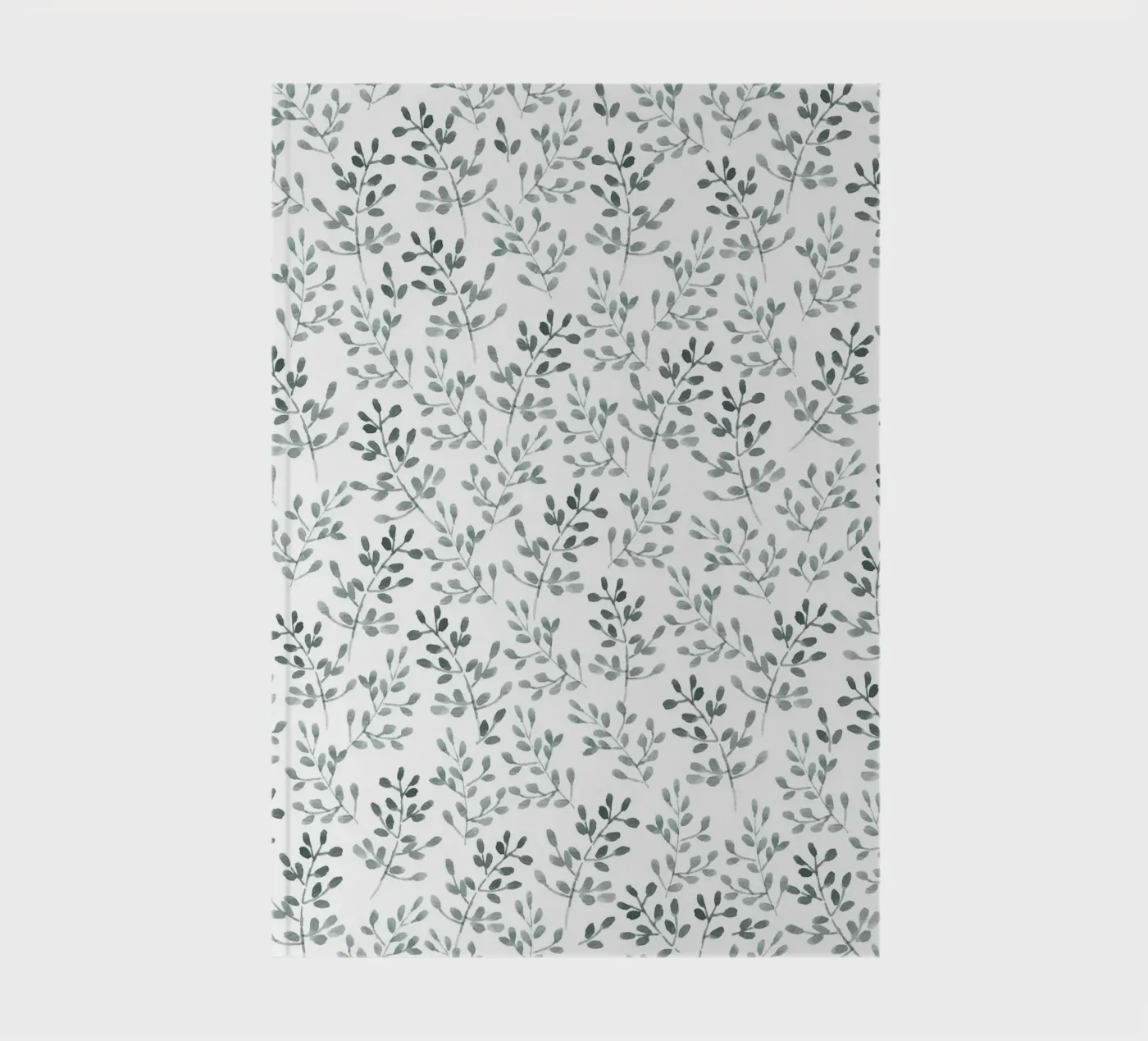 Tiny Leaves Green Pattern notebook by anisillustration