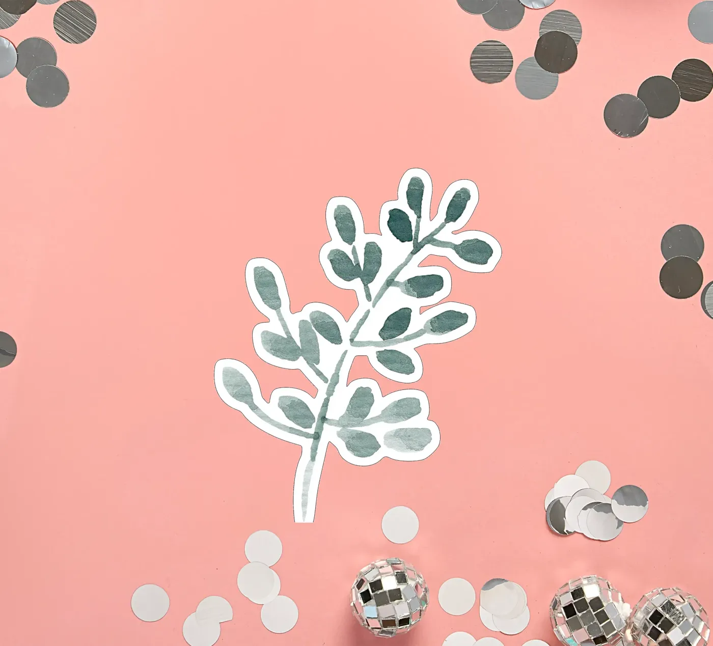 Tiny Leaves Green Pattern sticker by anisillustration