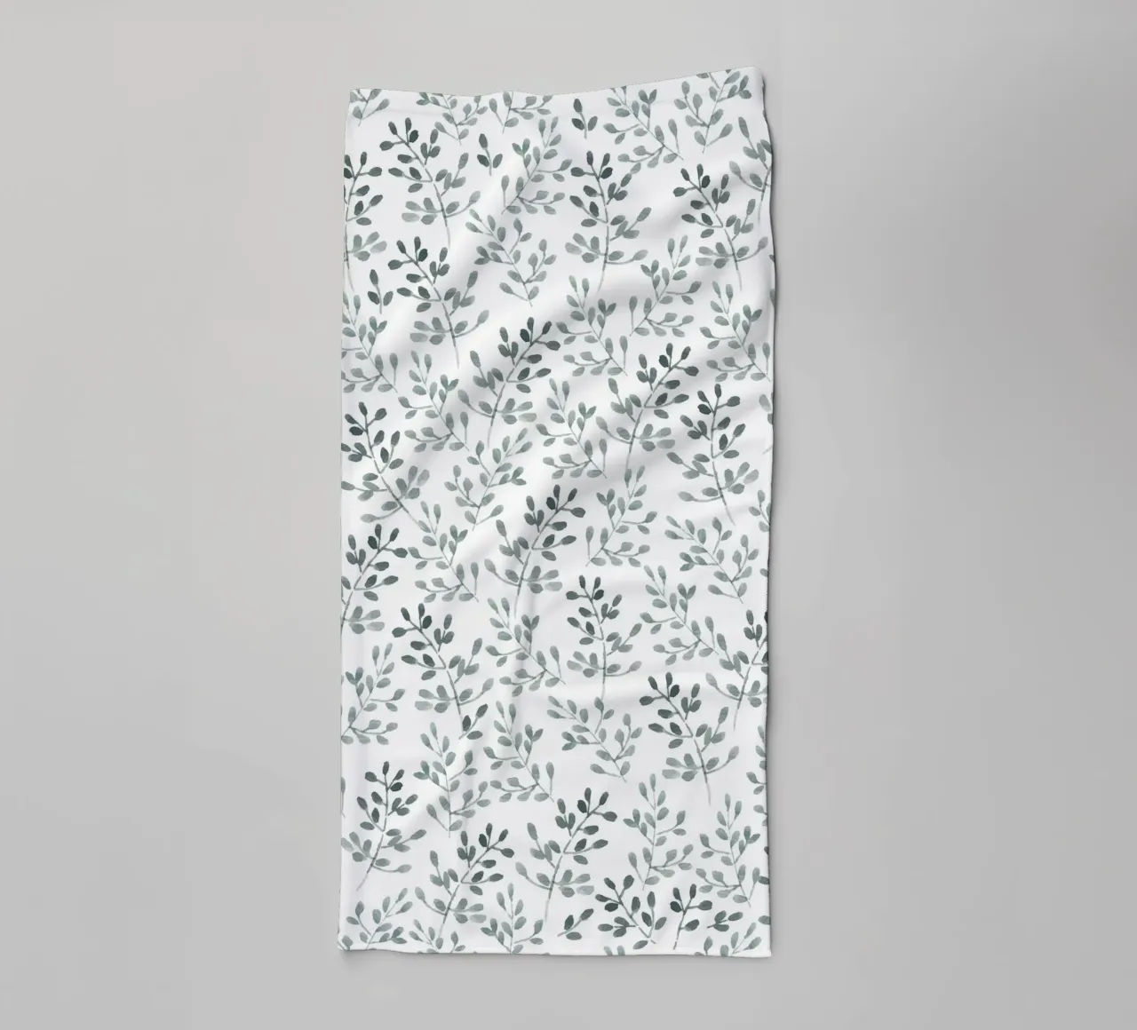 Tiny Leaves Green Pattern badhanddoek van anisillustration